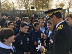 Les cadets en présence du sous-préfet du Morbihan